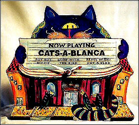 Cats-A-Blanca Clock