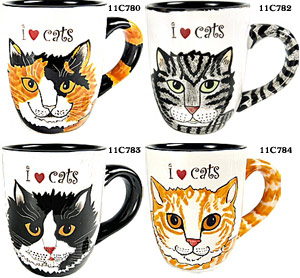 Five Pedigree Cat Mugs