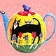 Cat 
Teapot, Jars, Saucers, Bowls, Plates