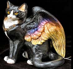 Winged Cat With 
Sunset Wings